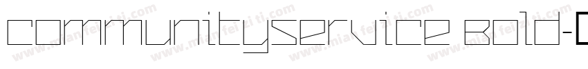 CommunityService Bold字体转换